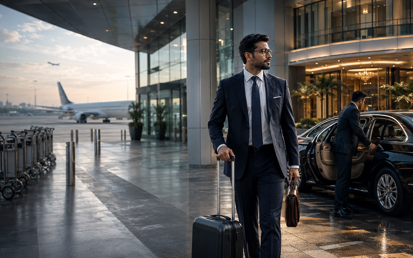 Corporate travel management with business flights hotels and executive transportation